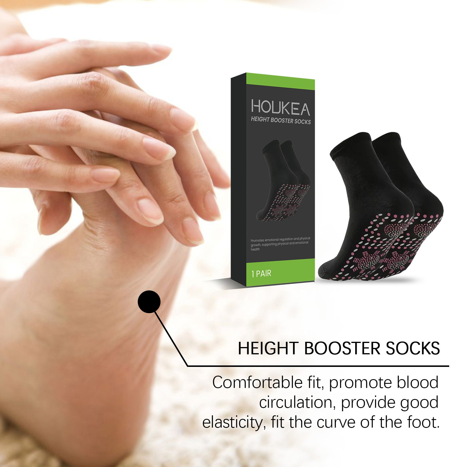 Chaussettes de massage auto-chauffantes pour le corps et les pieds, douces pour la peau