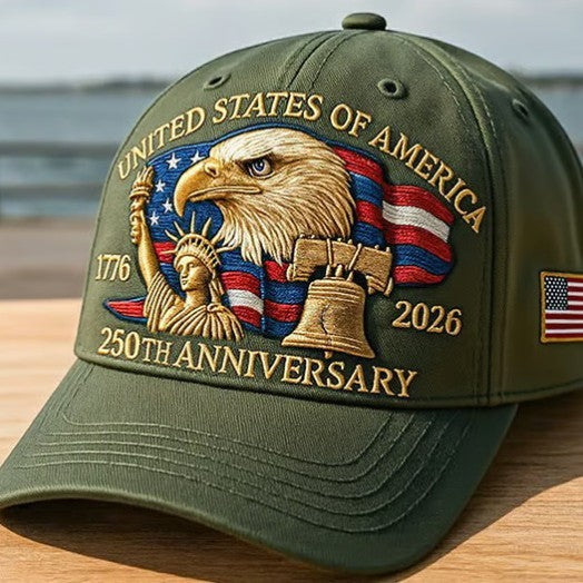 Embroidered American Eagle Head 250 Weeks Old Baseball Cap